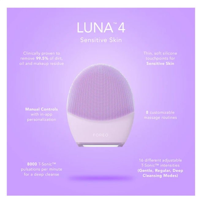 FOREO LUNA 4 go Face Cleansing Brush & Firming Face Massager